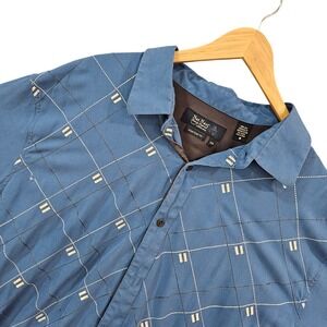 Nat Nast Mens Geometric Short Sleeve Retro Shirt Silk Relaxed‎ Vacation Travel